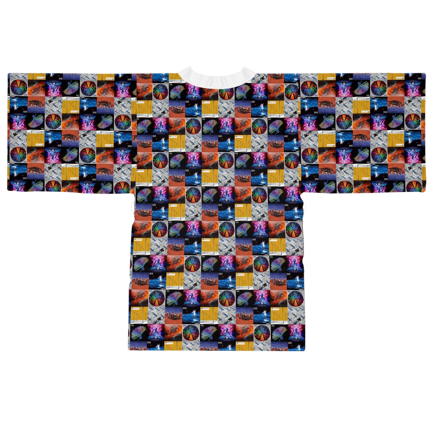 Muse Album Cover Collage Long Sleeve Kimono Robe