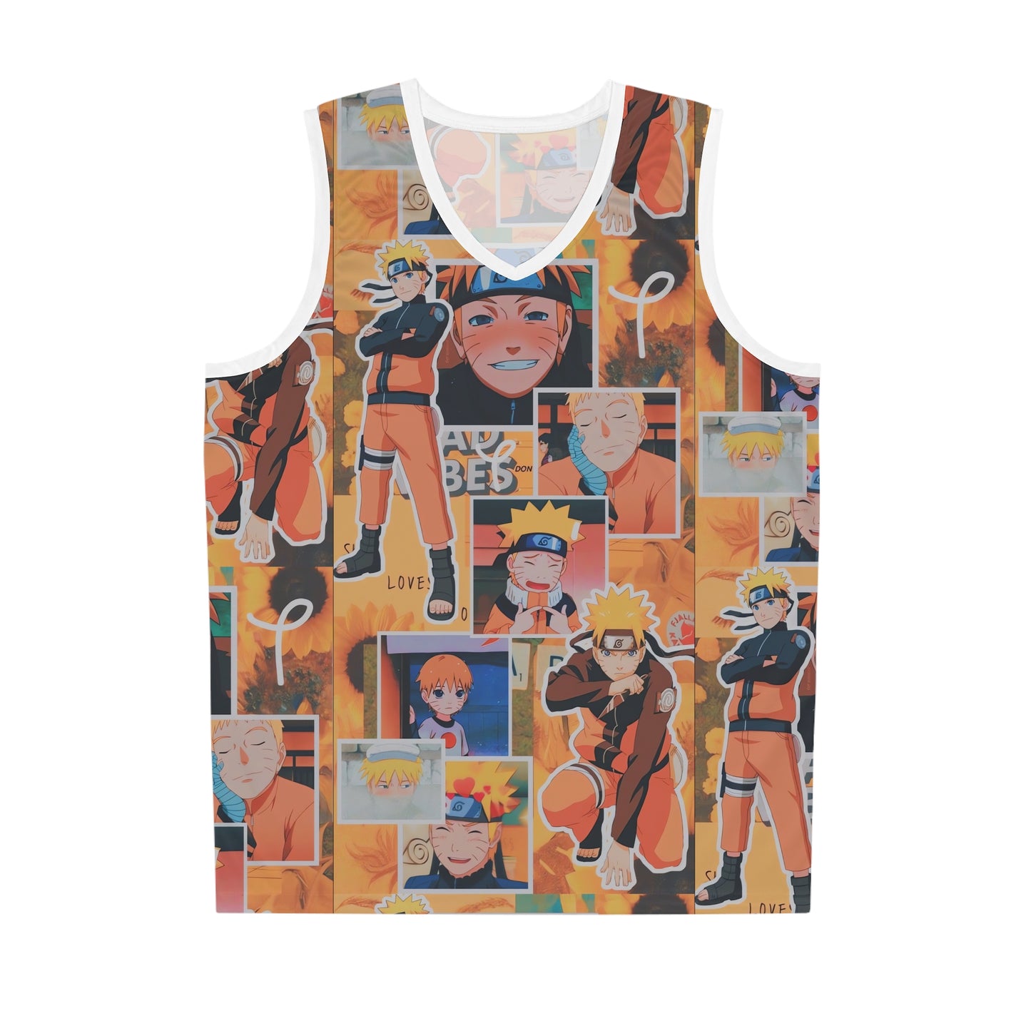 Naruto Uzumaki Sunflower Blaze Collage Basketball Jersey