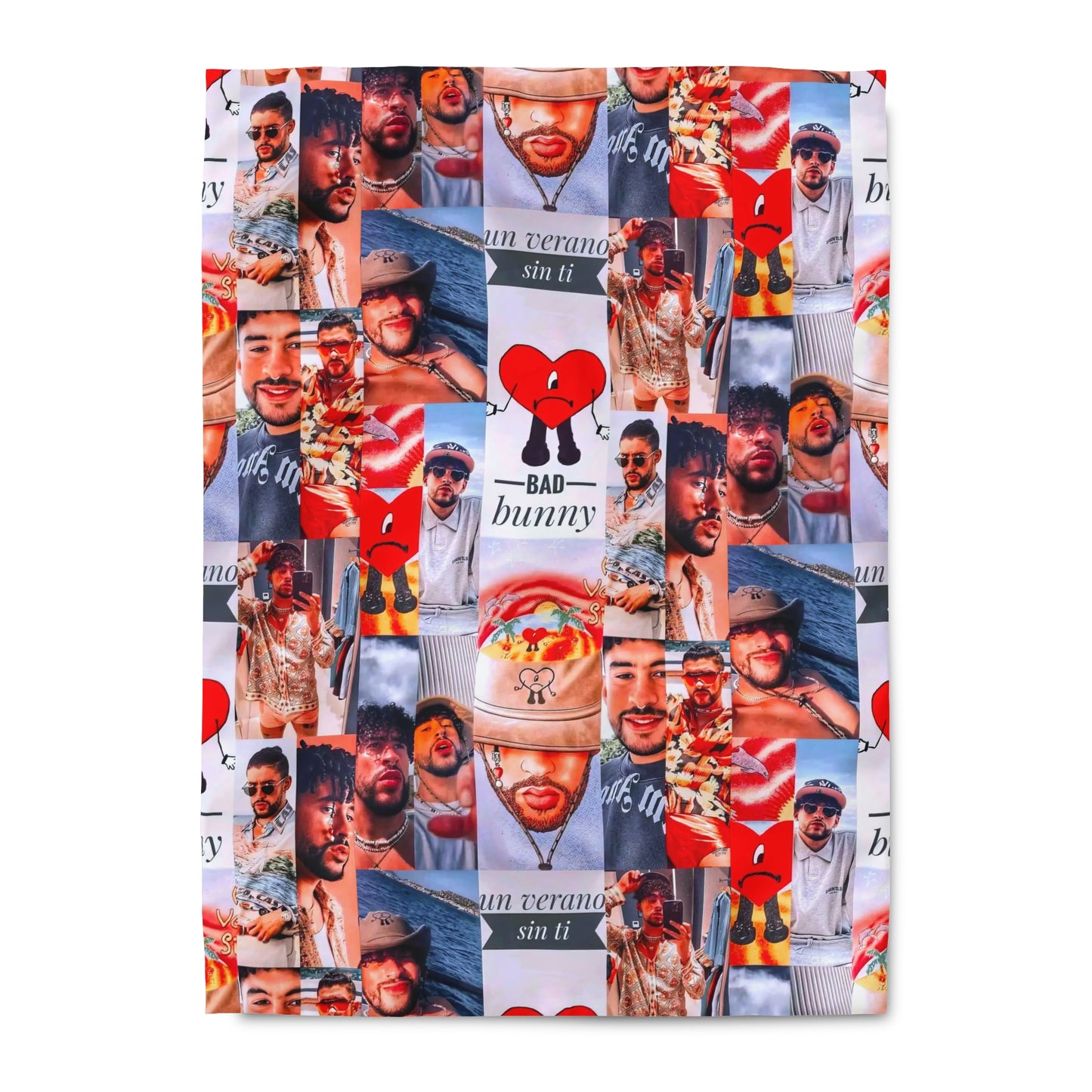 Bad Bunny Un Verano Sin Ti Photo Collage Duvet Cover