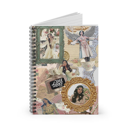 Lana Del Rey Victorian Collage Ruled Line Spiral Notebook