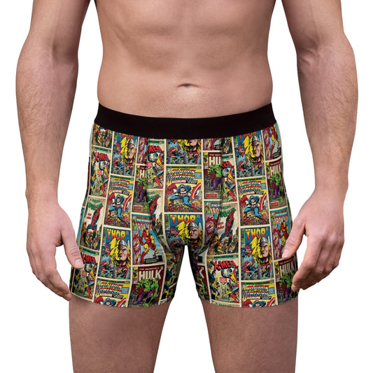 Marvel Comic Book Cover Collage Men's Boxer Briefs Underwear