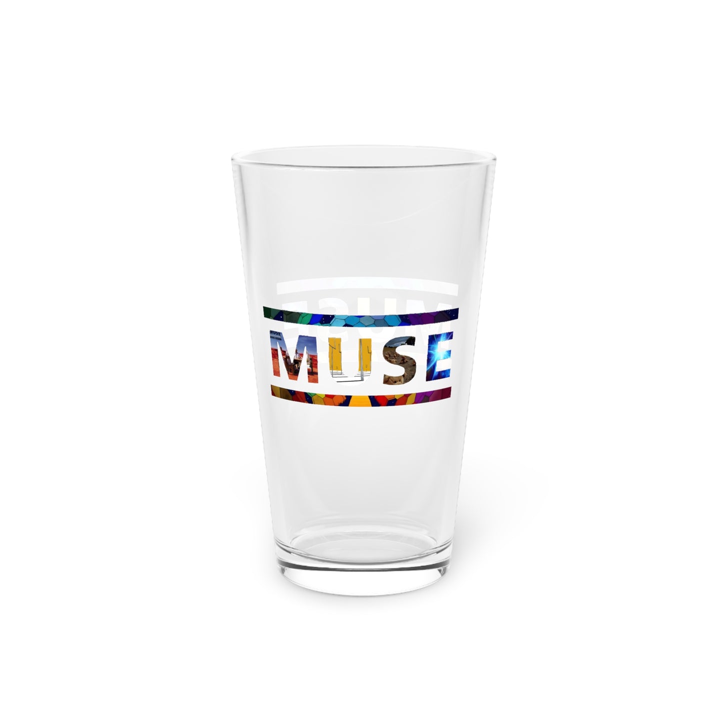 Muse Album Art Letters Pint Glass