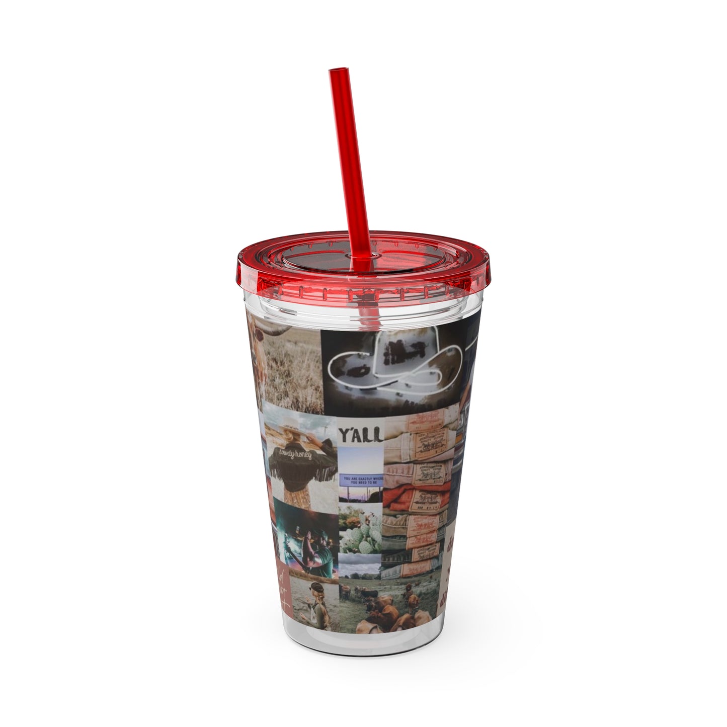 Morgan Wallen Darling You're Different Collage Sunsplash Tumbler with Straw