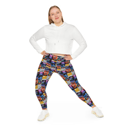 Muse Album Cover Collage Plus Size Leggings