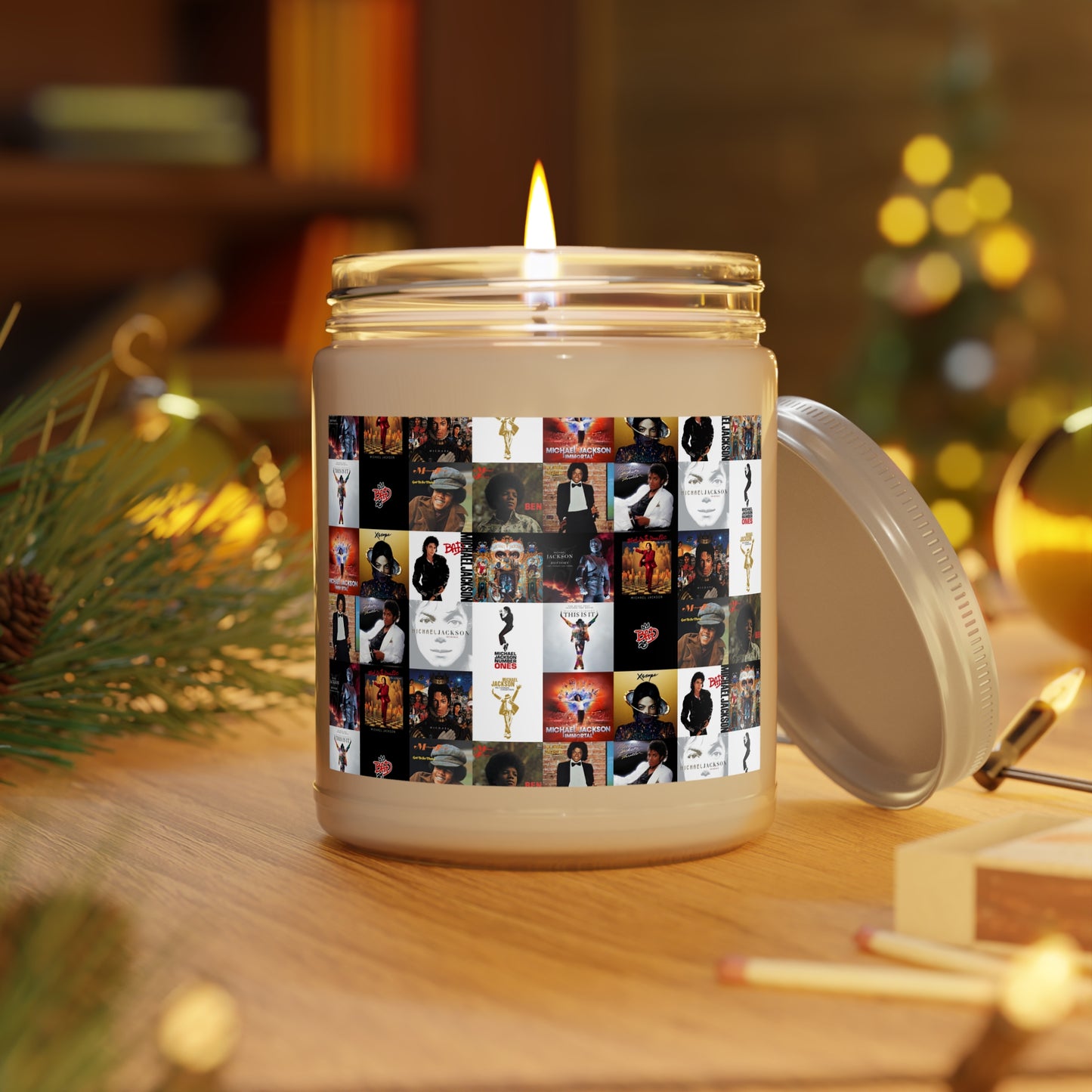 Michael Jackson Album Cover Collage Scented Candle