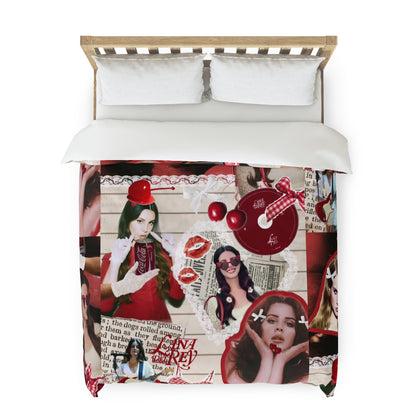 Lana Del Rey Cherry Coke Collage Duvet Cover