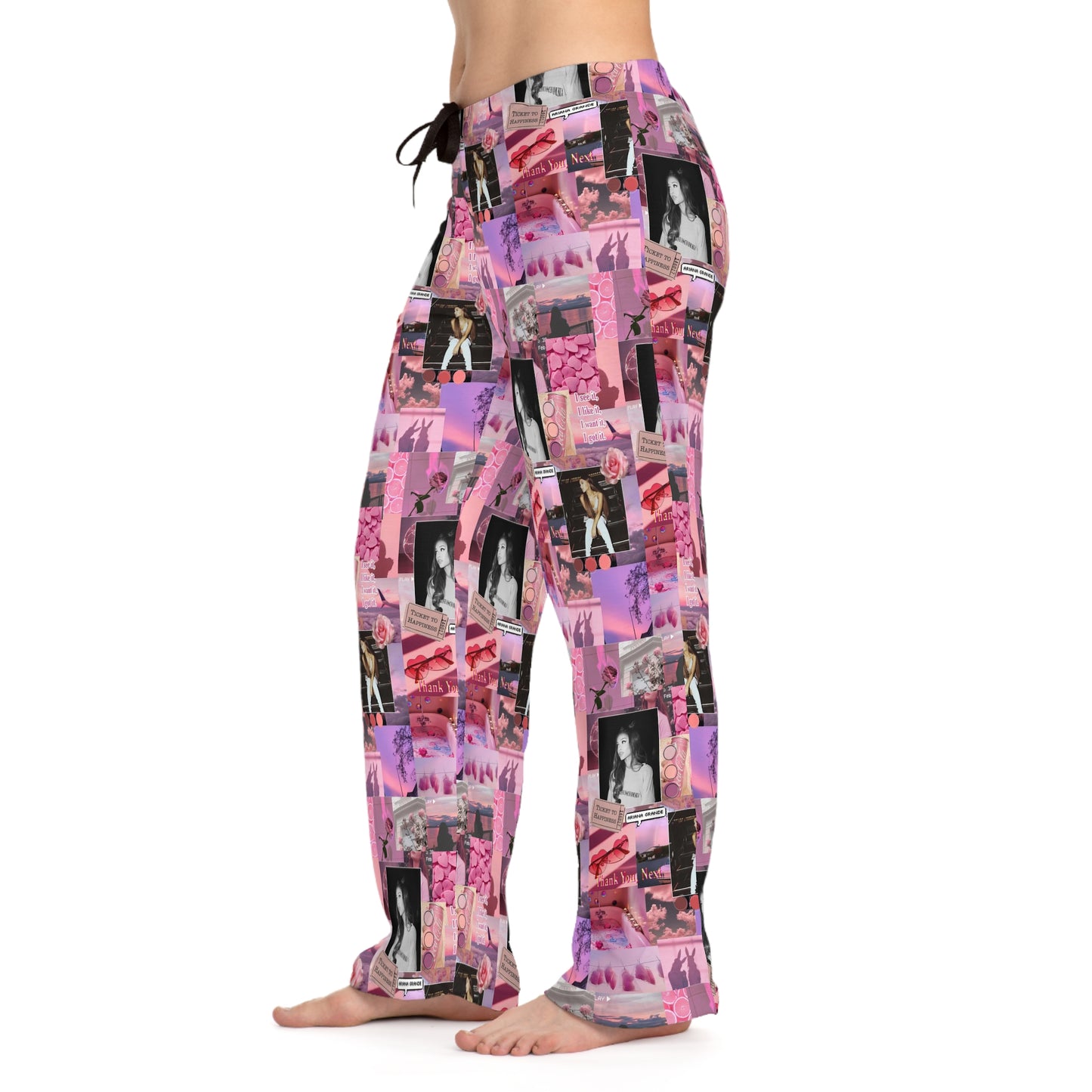 Ariana Grande Pink Aesthetic Collage Women's Pajama Pants