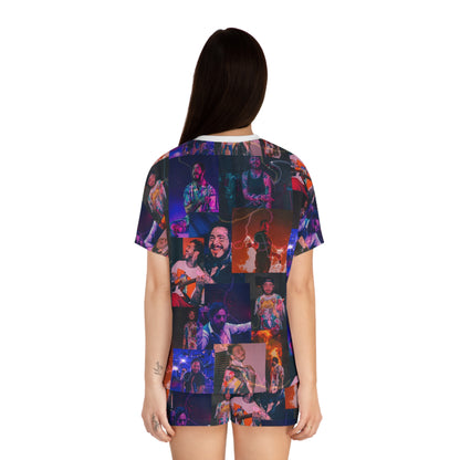 Post Malone Lightning Photo Collage Women's Short Pajama Set