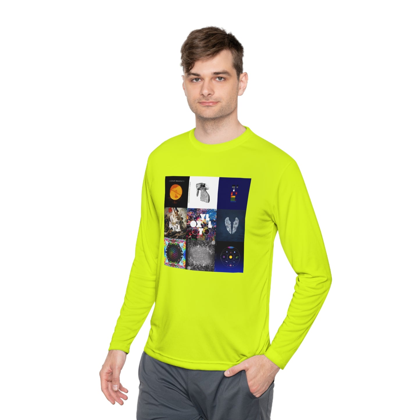 Colplay Album Cover Collage Unisex Lightweight Long Sleeve Tee