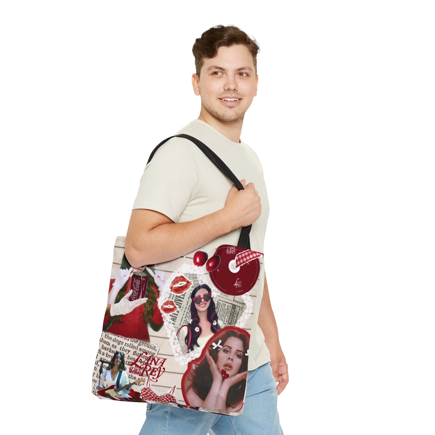 Lana Del Rey Cherry Coke Collage Tote Bag