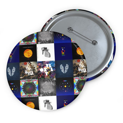 Colplay Album Cover Collage Custom Pin Buttons