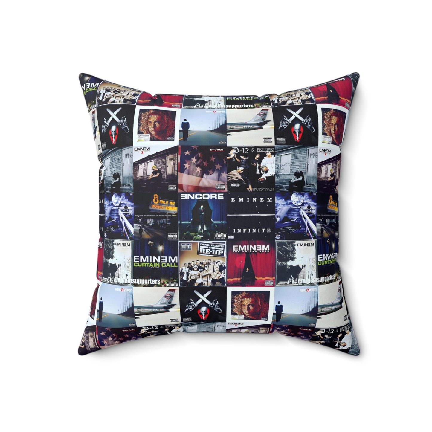 Eminem Album Art Cover Collage Spun Polyester Square Pillow