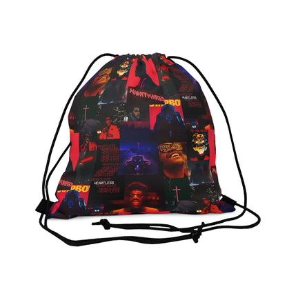 The Weeknd Heartless Nightmares Collage Outdoor Drawstring Bag