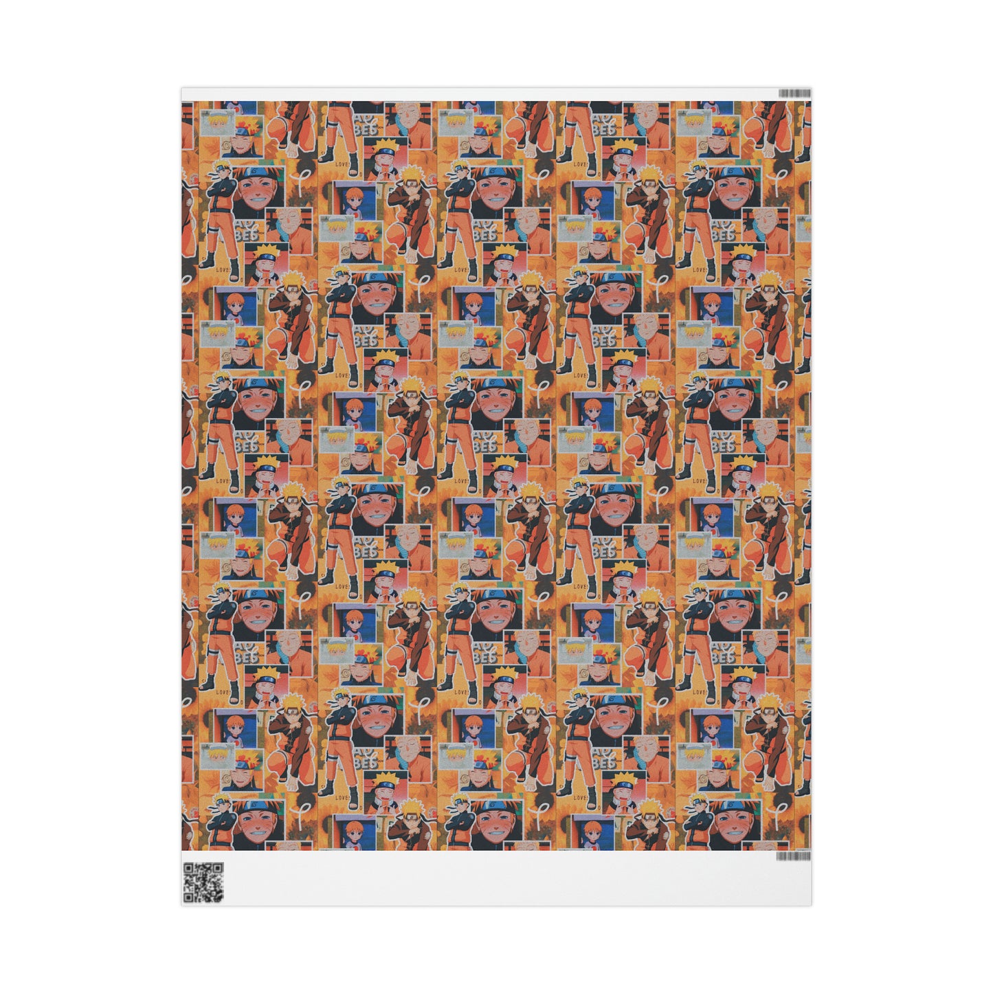 Naruto Uzumaki Sunflower Blaze Collage Gift Wrapping Paper