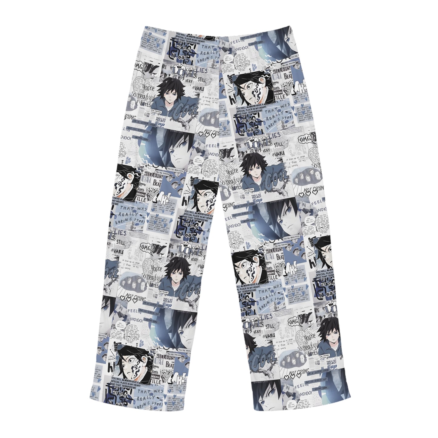 Demon Slayer Giyu Aesthetic Collage Men's Pajama Pants