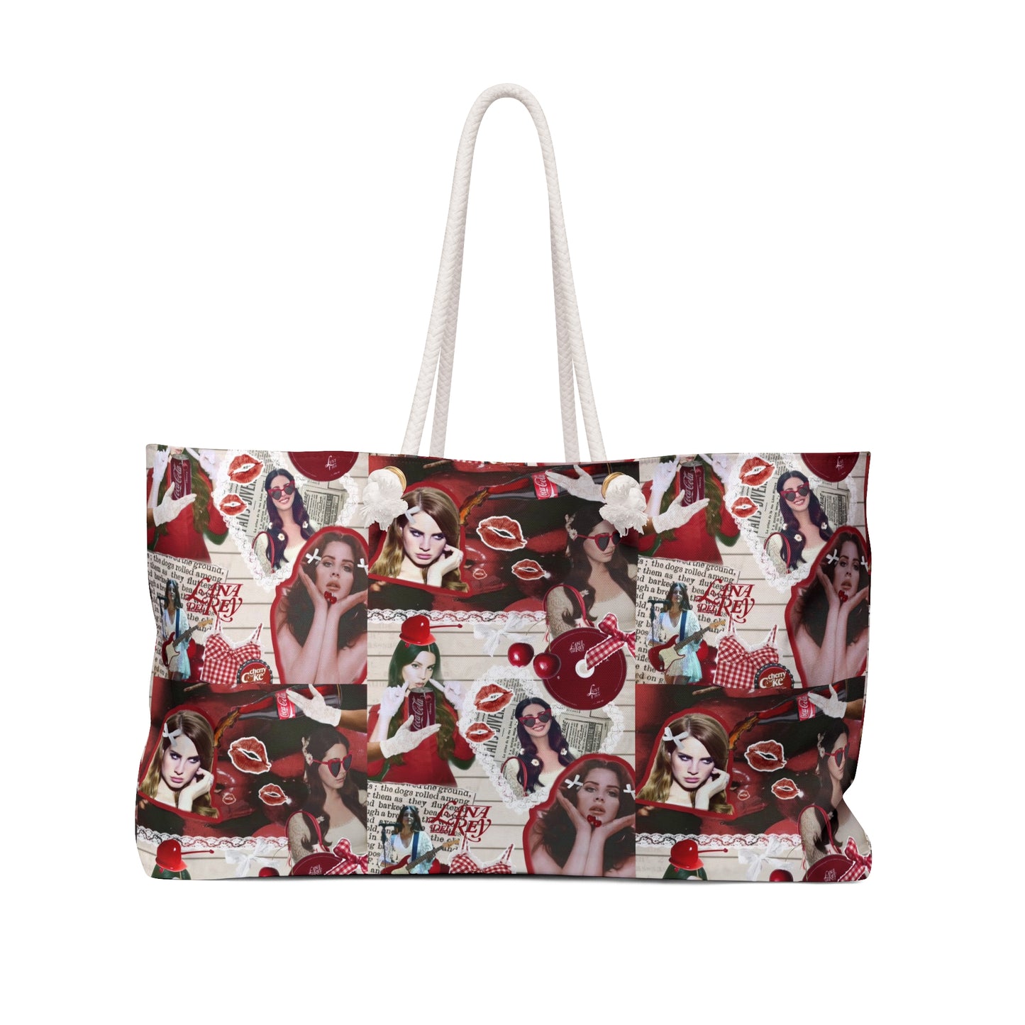 Lana Del Rey Cherry Coke Collage Weekender Bag