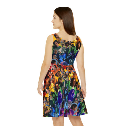 Conan Grey Rainbow Photo Collage Women's Skater Dress