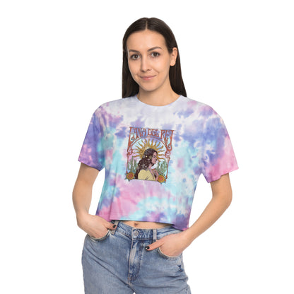 Lana Del Rey Vintage Artwork Women's Tie-Dye Crop Tee