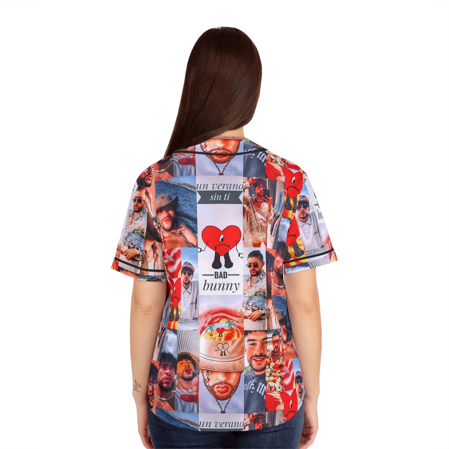 Bad Bunny Un Verano Sin Ti Photo Collage Women's Baseball Jersey