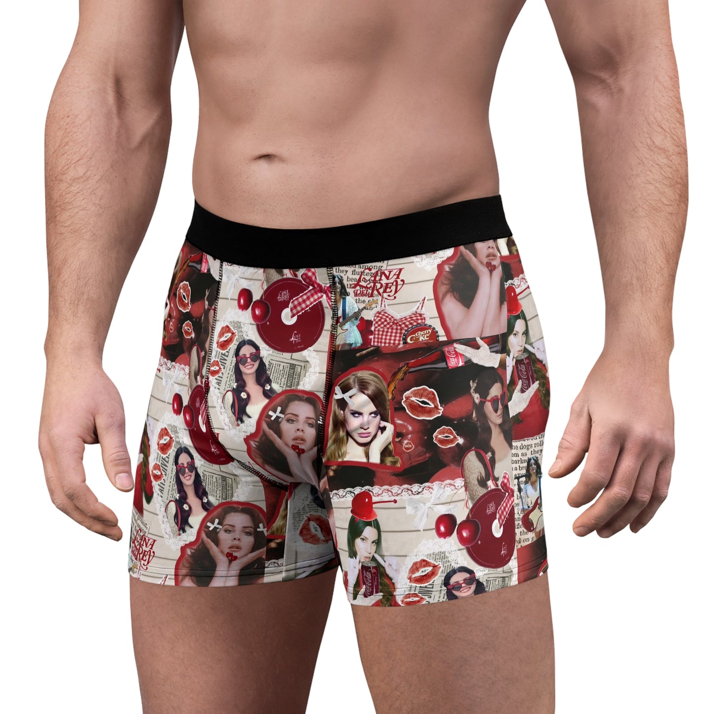 Lana Del Rey Cherry Coke Collage Men's Boxer Briefs Underwear