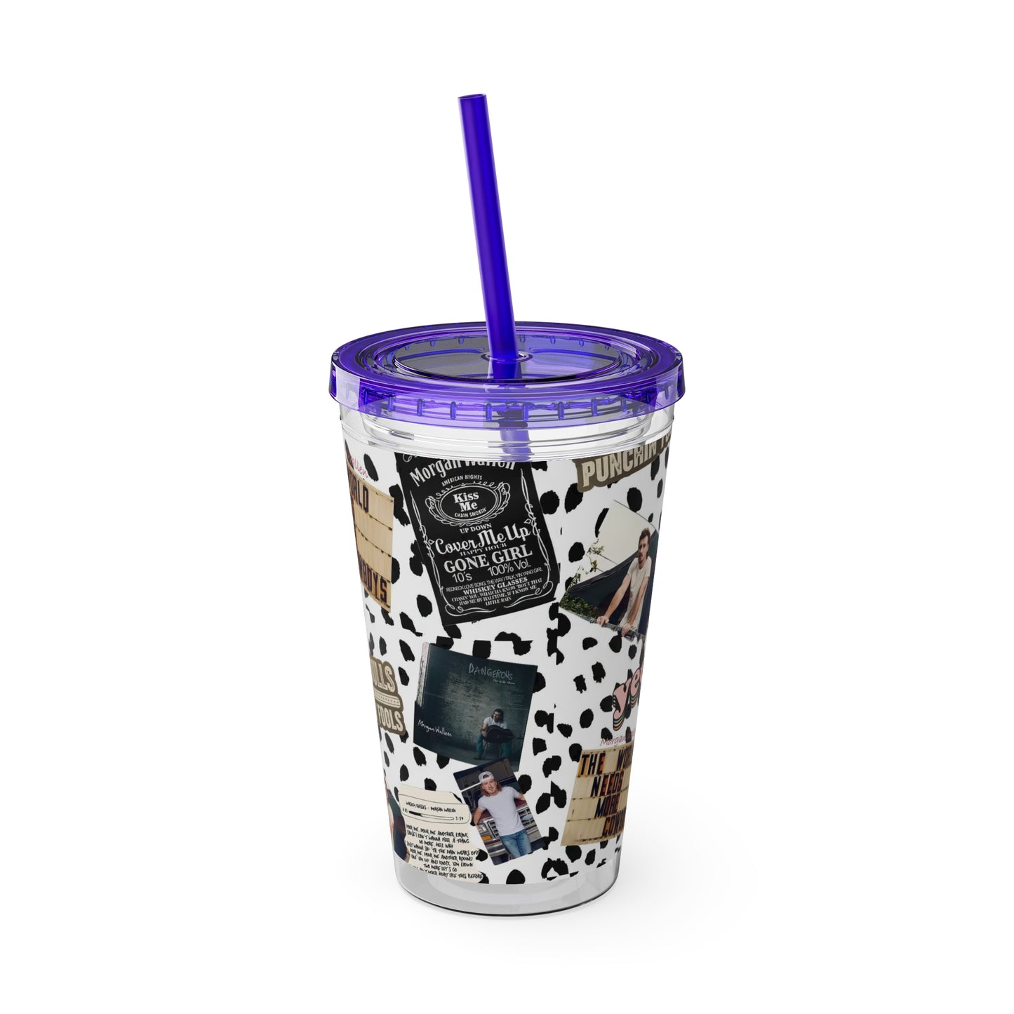 Morgan Wallen Yeehaw Collage Sunsplash Tumbler with Straw