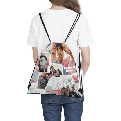 Jonas Brothers Happiness Begins Collage Outdoor Drawstring Bag