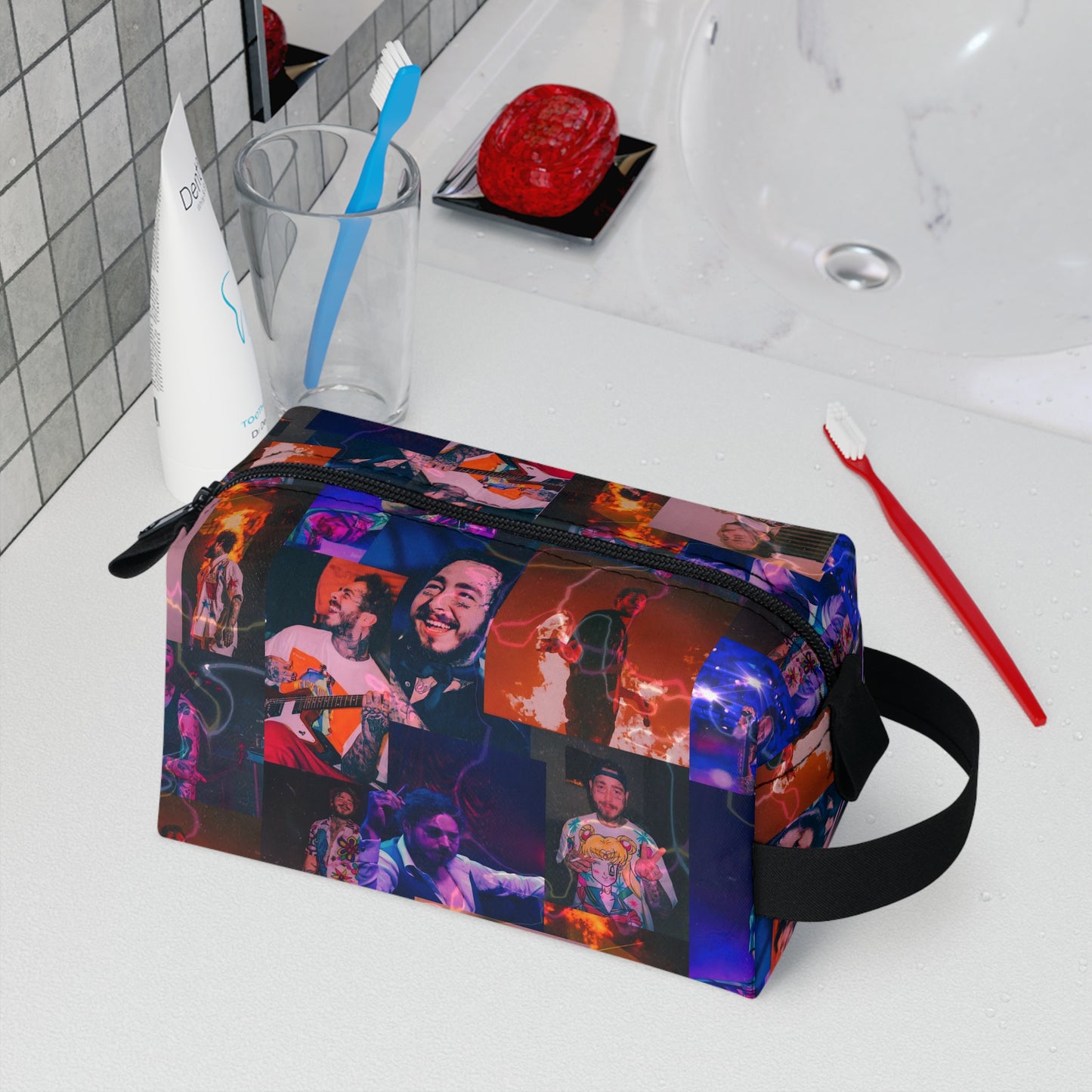 Post Malone Lightning Photo Collage Toiletry Bag