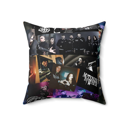 Motionless In White Photo Collage Spun Polyester Square Pillow