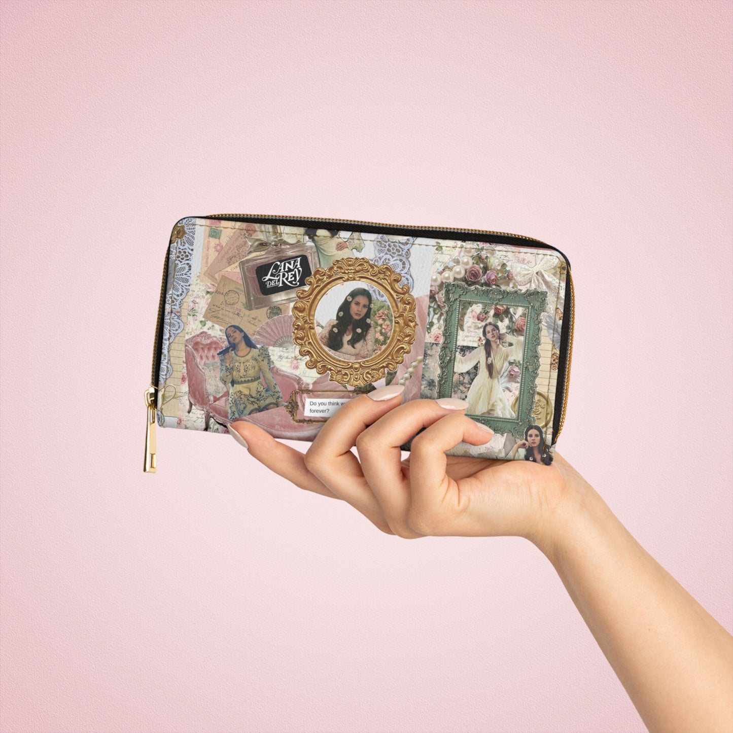 Lana Del Rey Victorian Collage Zipper Wallet