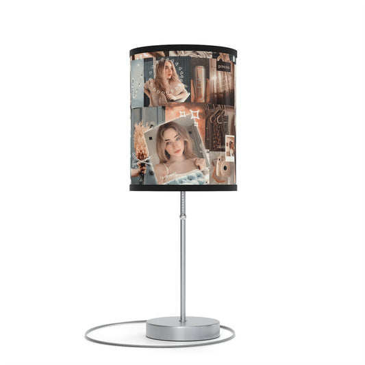 Sabrina Carpenter Peachy Princess Collage Lamp on a Stand