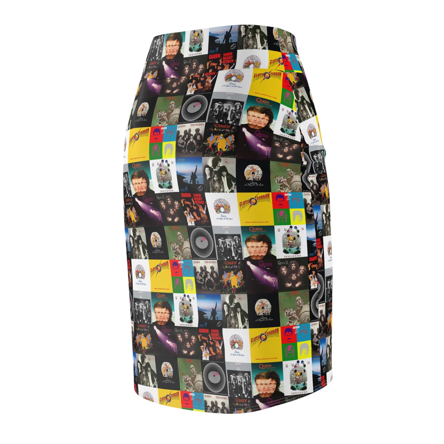 Queen Album Cover Collage Women's Pencil Skirt