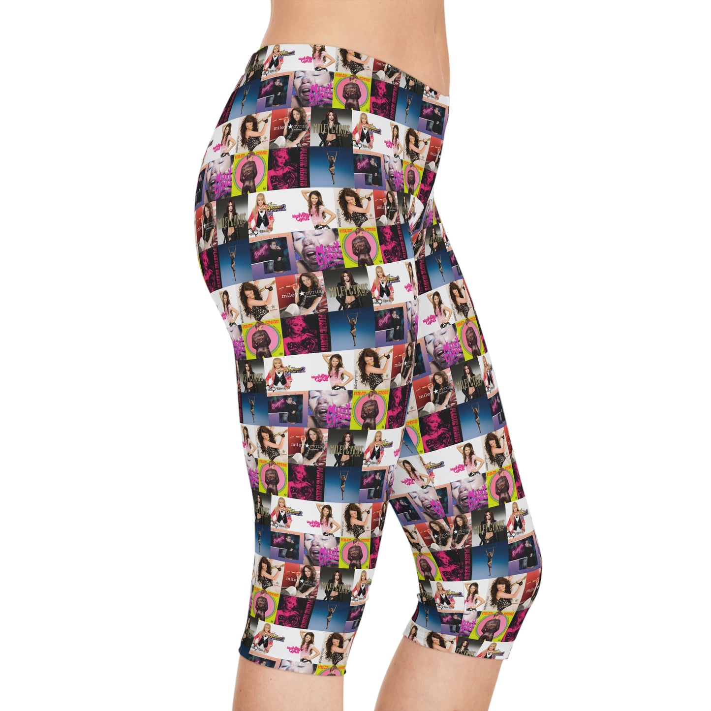 Miley Cyrus Album Cover Collage Women's Capri Leggings