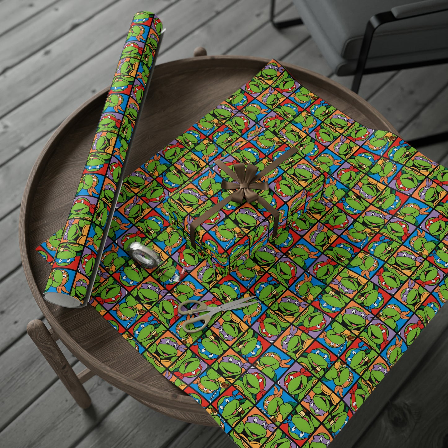 TMNT Turtle Toon Montage Gift Wrapping Paper