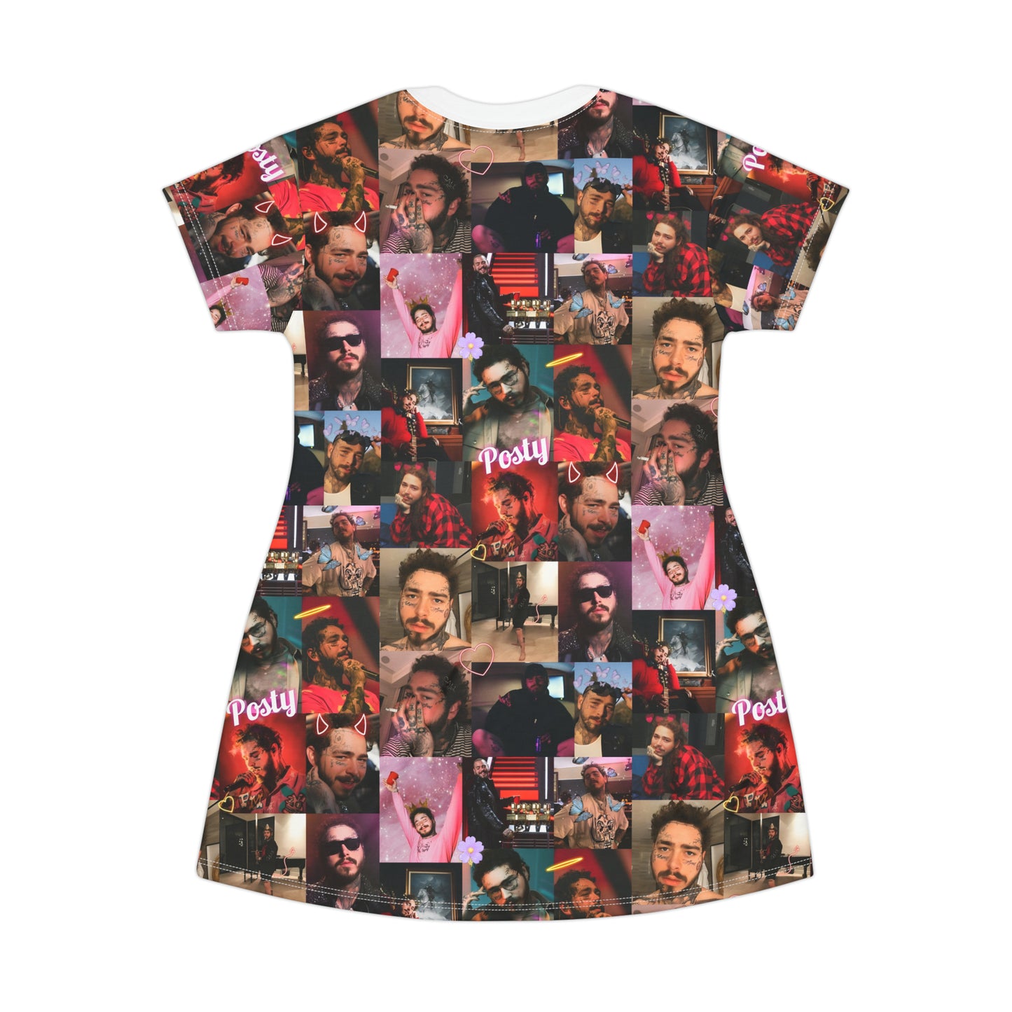 Post Malone Posty Love Photo Collage T-Shirt Dress