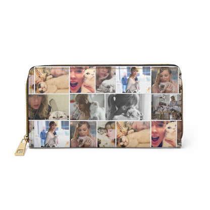 Taylor Swift's Cats Collage Pattern Zipper Wallet