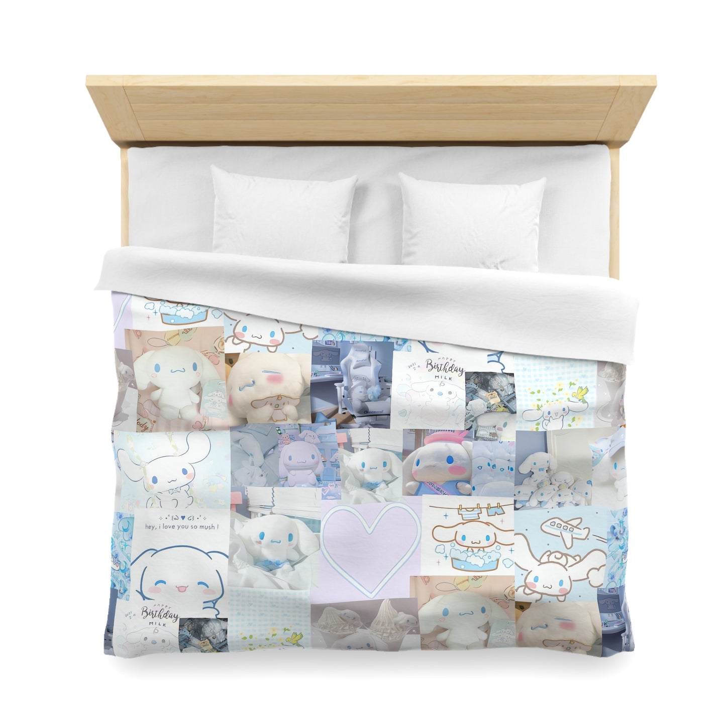 Cinnamoroll I Love You So Mush Photo Collage Microfiber Duvet Cover