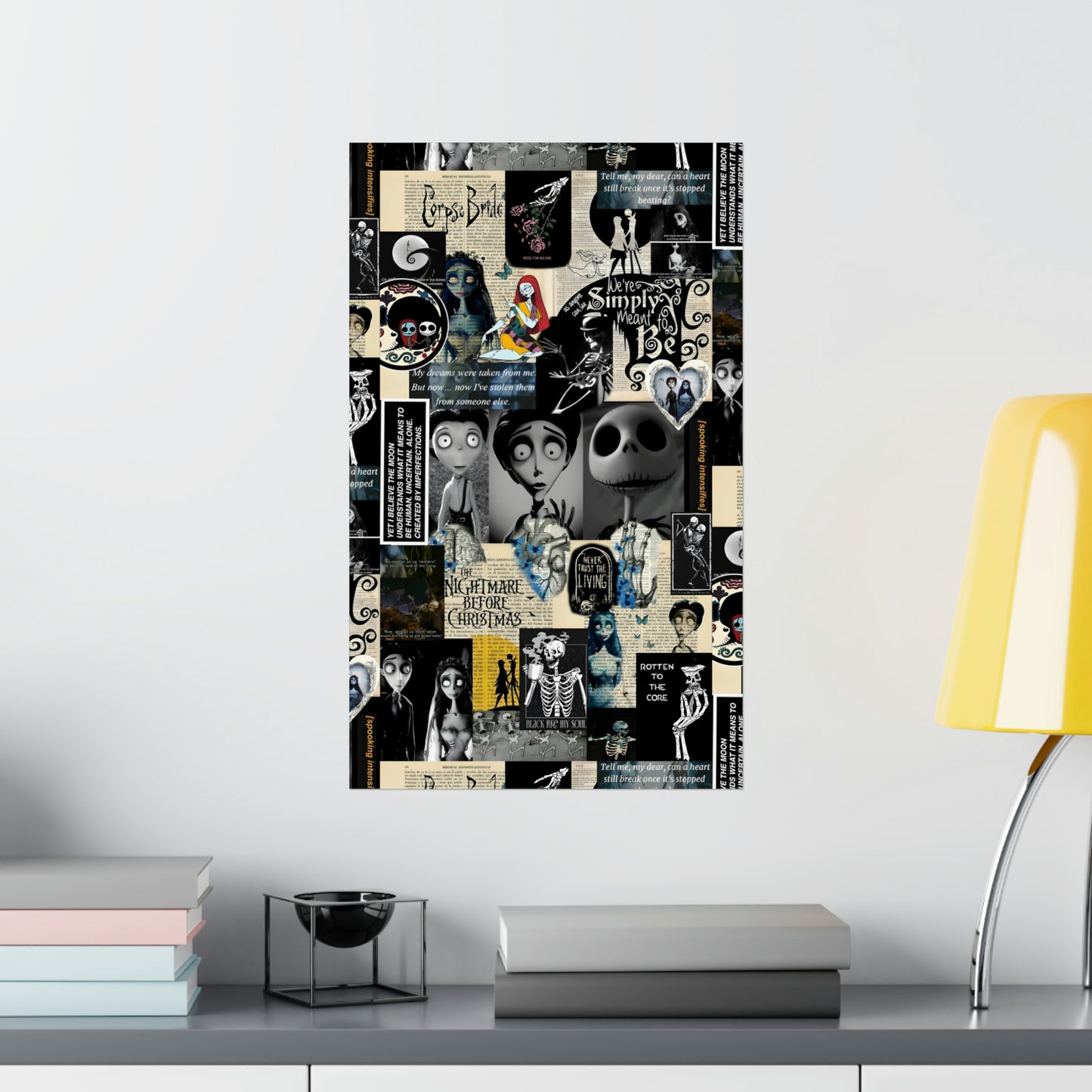 The Nightmare Before Christmas Rotten To The Core Collage Matte Vertical Poster