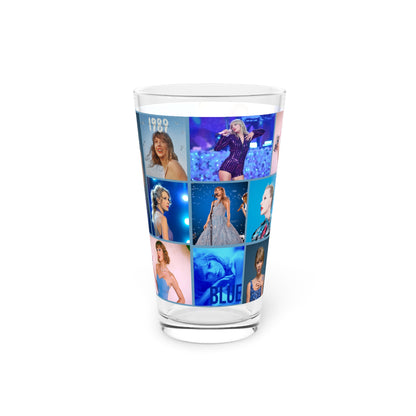 Taylor Swift Blue Aesthetic Collage Pint Glass