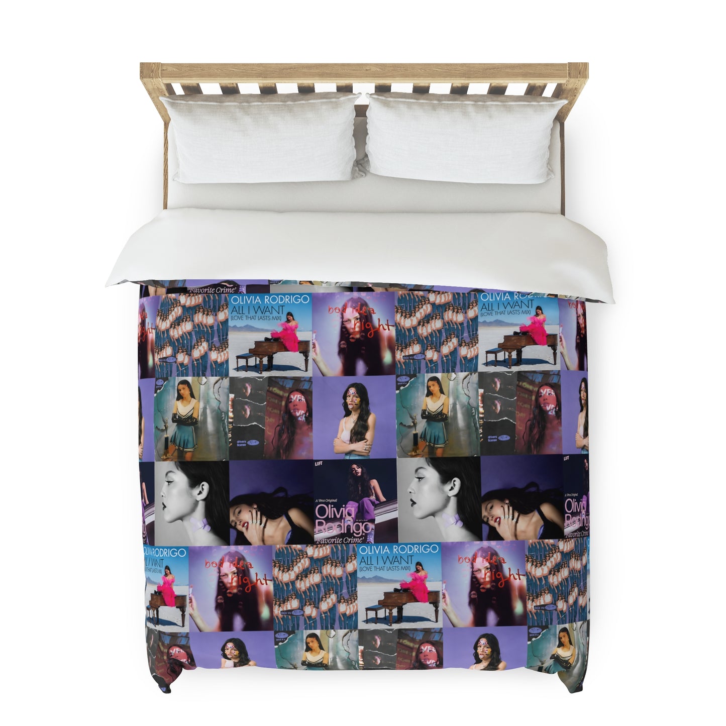 Olivia Rodrigo Album Cover Art Collage Duvet Cover