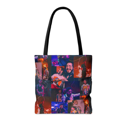 Post Malone Lightning Photo Collage Tote Bag