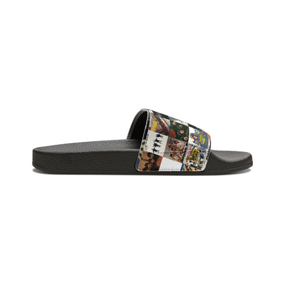 The Beatles Album Cover Collage Youth Slide Sandals