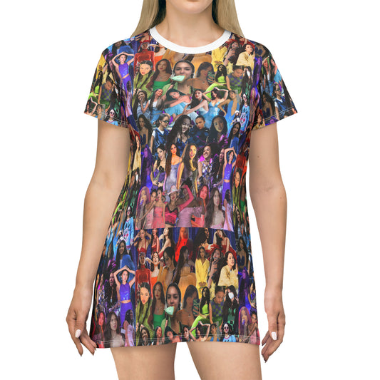 Olivia Rodrigo Rainbow Collage T-Shirt Dress