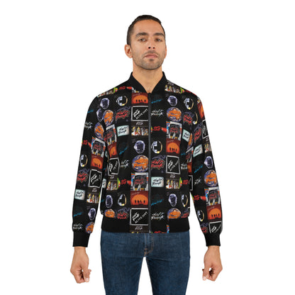 Daft Punk Album Cover Art Collage Men's Bomber Jacket