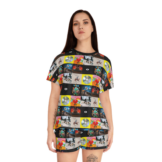 Bad Bunny Album Art Collage Women's Short Pajama Set