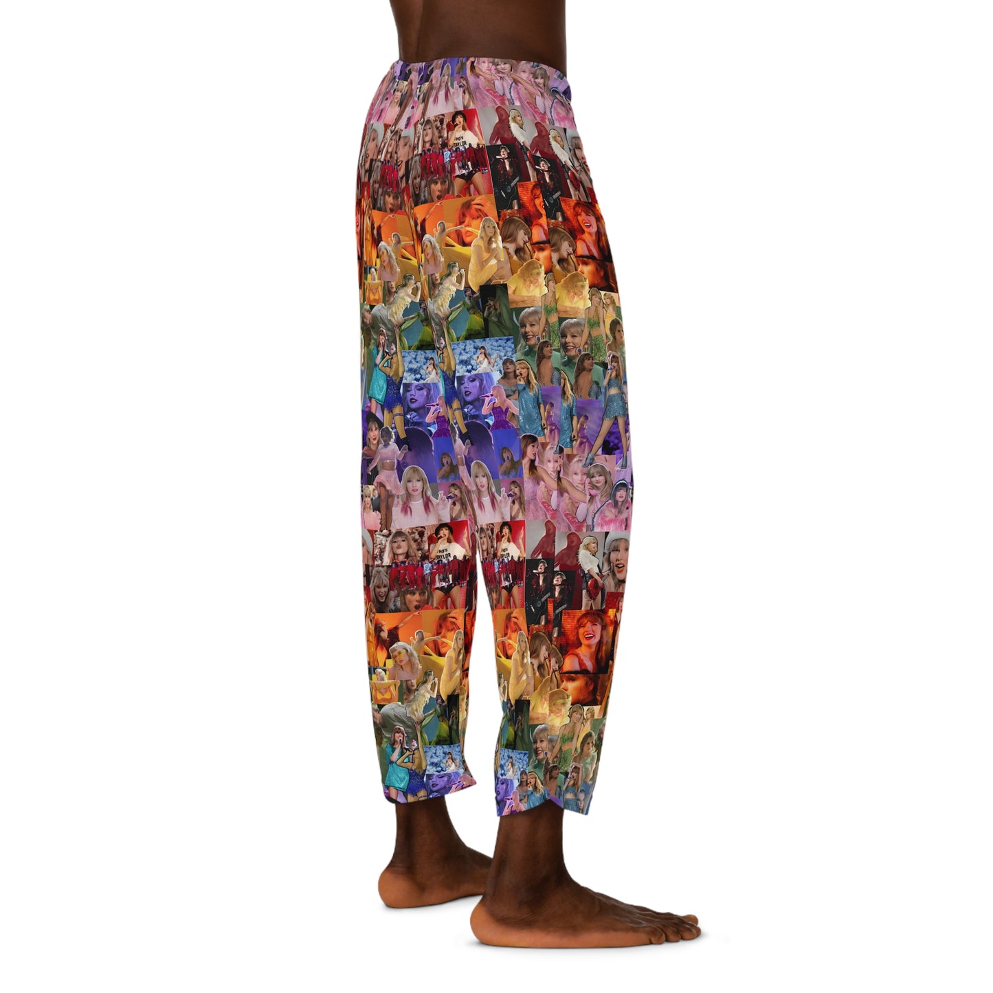 Taylor Swift Rainbow Photo Collage Men's Pajama Pants