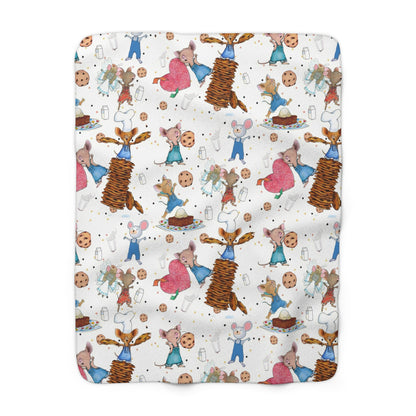 If You Give A Mouse A Cookie Collage Sherpa Fleece Blanket