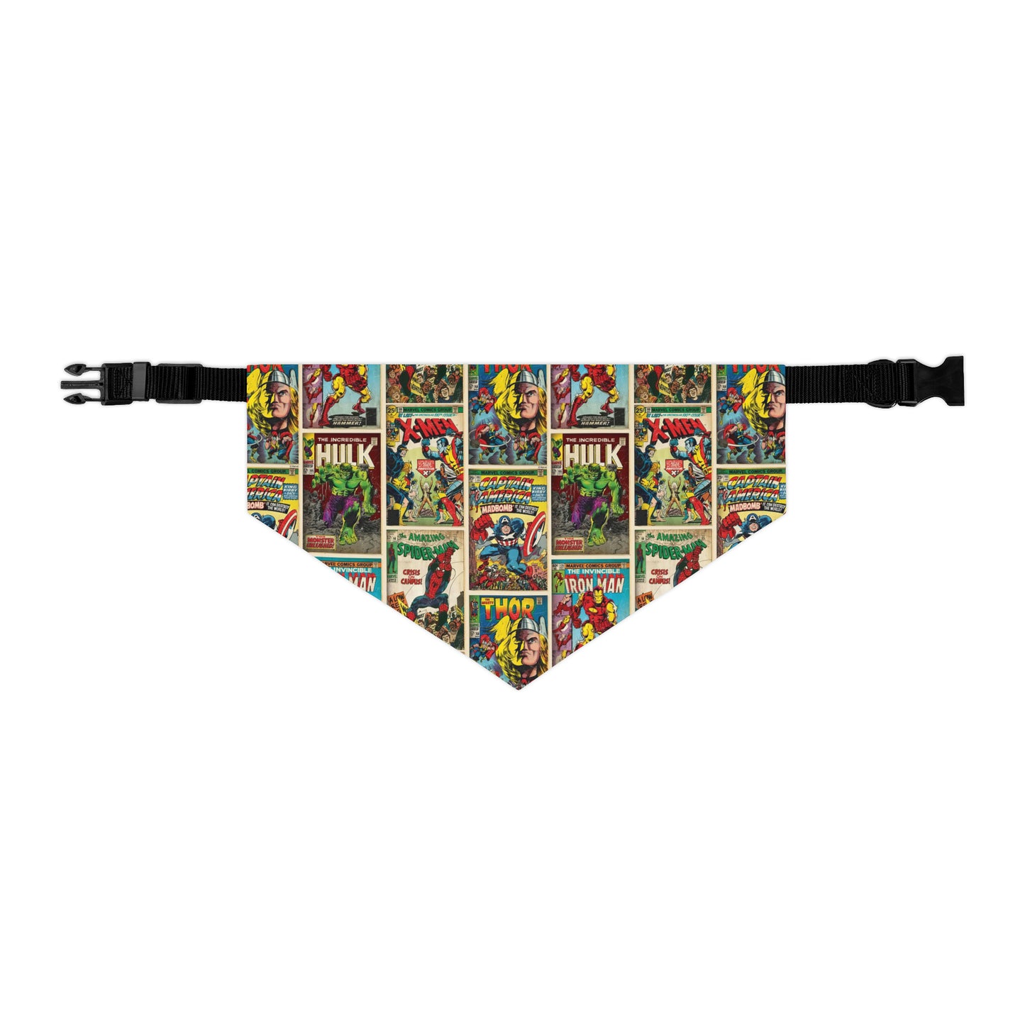 Marvel Comic Book Cover Collage Pet Bandana Collar