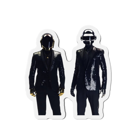 Daft Punk Standing In Black Suits Die-Cut Magnet