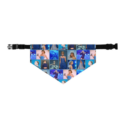 Taylor Swift Blue Aesthetic Collage Pet Bandana Collar