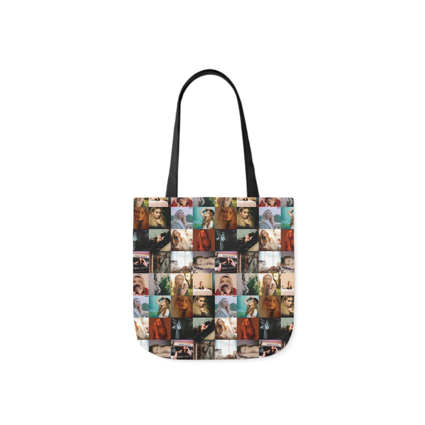 Sabrina Carpenter Album Cover Collage Polyester Canvas Tote Bag